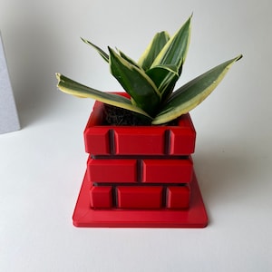 Super Mario Bros stenen blok plantenbak| Bloempot | Super Mario Planter - Frankrijk | Kantoorinrichting | Huisdecoratie