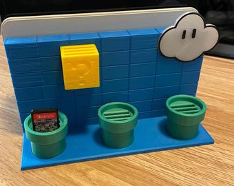 Super Mario Planters Nintendo Switch Dock Stand - Holds up to 12 Cartridges! Many Designs: Super Mario