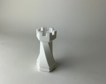 Elegant Chess Tower / Rook Pawns - Classic Game Pieces for Refined Decoration - Available in Large Size&quot;