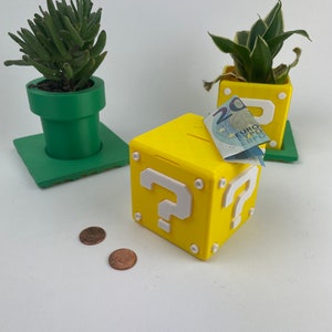 Mario Question Block Sparschwein Geschenkidee für Kinder Sparschwein - Super Mario Bros. Question Block | Bürodekoration Innendekoration