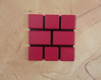 HUGE 3D printed brick block of Mario for wall art or on a shelf