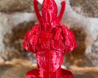 Deadpool Bust - Premium 3D Collectible Figure for Marvel Fans
