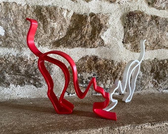 Cat / Minimalist Art / Gift Idea / Home Decor / Wall Line Art / Line Art Decor / Home Office Decor / Abstract Decor