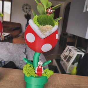 Super Mario Planters Blumentöpfe |. Piranha-Pflanzgefäß | Mario Pflanzer | Lustiges Mario-Dekor | Lustiges Mario-Geschenk