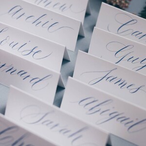 Handwritten Calligraphy Tented Wedding Place Cards/Gift Tag/Present Tag/Display Labels/Valentines gift and dinner tags image 3