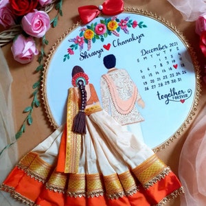 Couple Hoop Art - Wedding Hoop - Couple Gift - Personalized Wall Decor - Floral Embroidery Hoop - Anniversary Gift