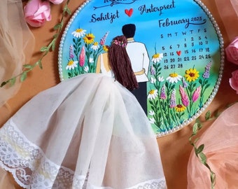Embroider Your Love Story in Beautiful Hoops - Personalized Wedding Stitch Art