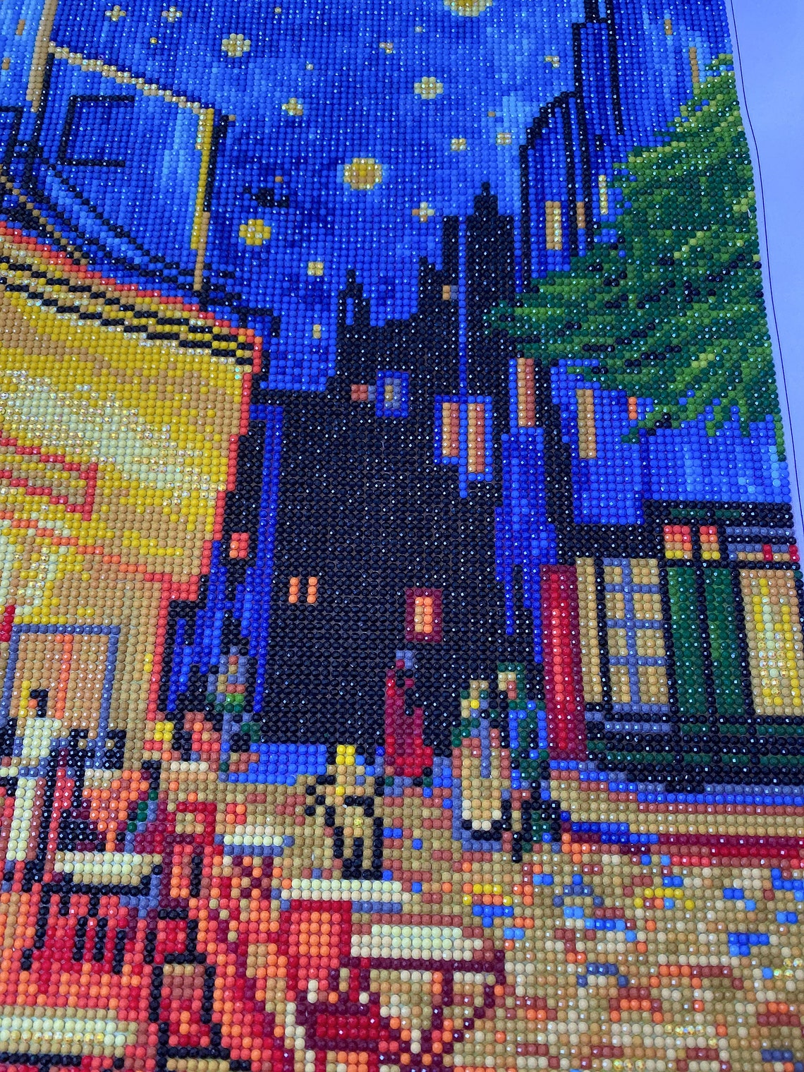 Van Gogh Finished Diamond Art/ Cafe at Night Print Home Decor | Etsy