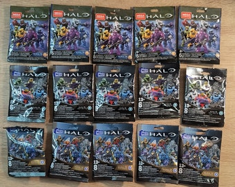 Mega Bloks Halo. 15 New Blind Bags. 2 Universe Series & 1 Infinite Series.