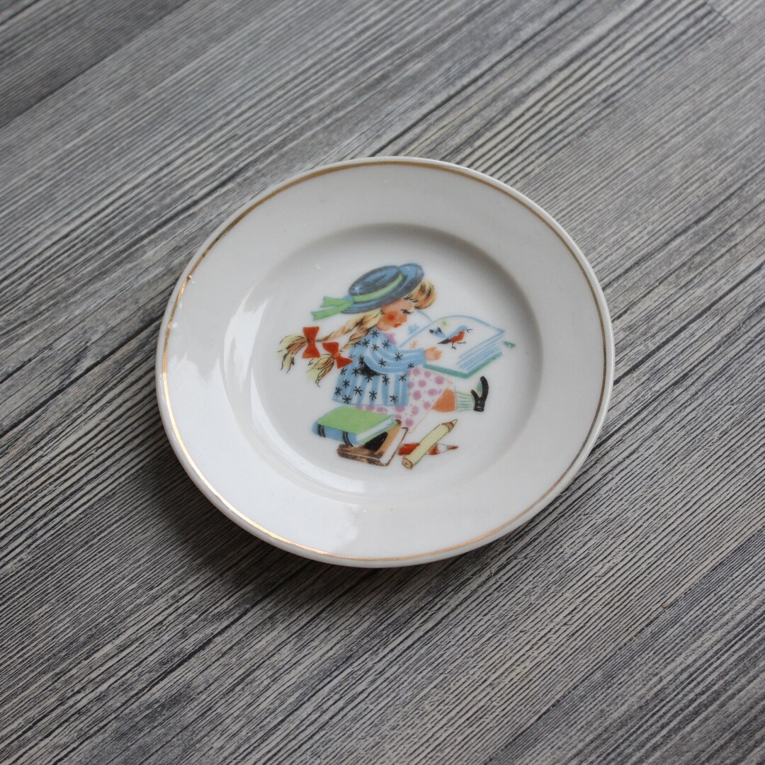 Old Doll Plate, Vintage Mini Plate, Children's Doll Plate - Etsy