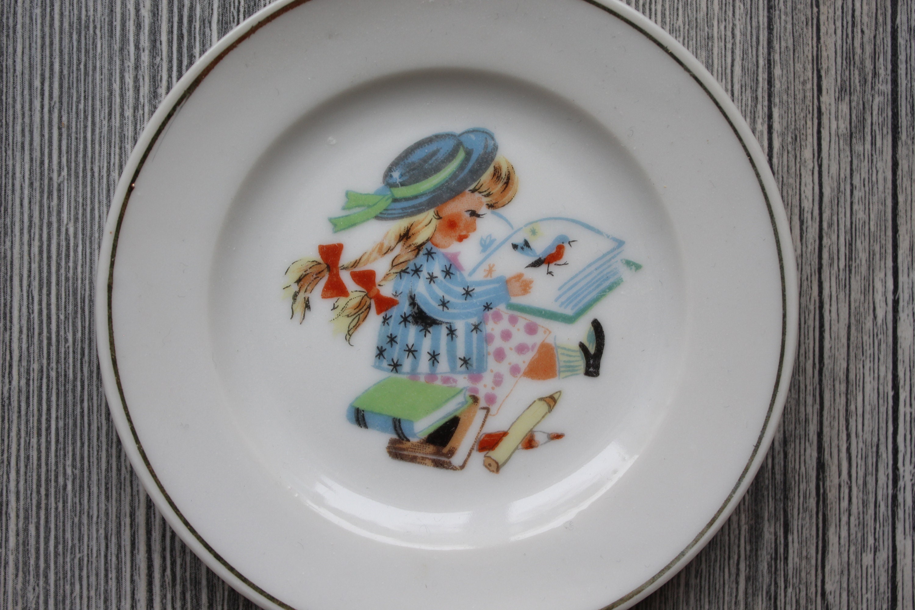 Old Doll Plate, Vintage Mini Plate, Children's Doll Plate - Etsy