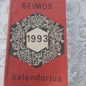 Lithuanian vintage calendar, Lithuanian calendar 1993, Lithuanian family calendar