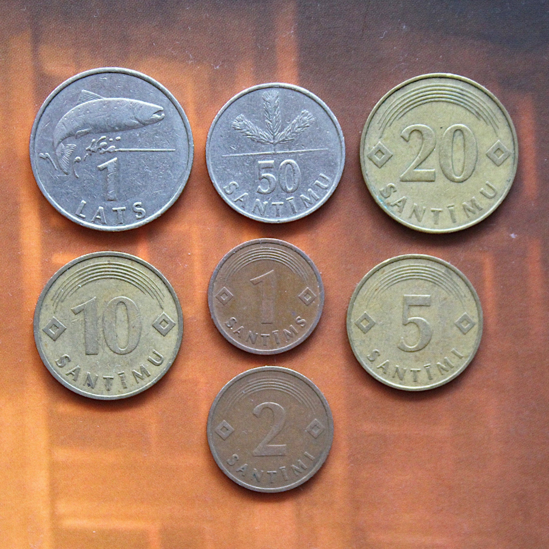 Latvian Money Latvian Lats Latvian Coins photo