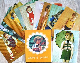 Knitting pattern postcard set "Knit for children"