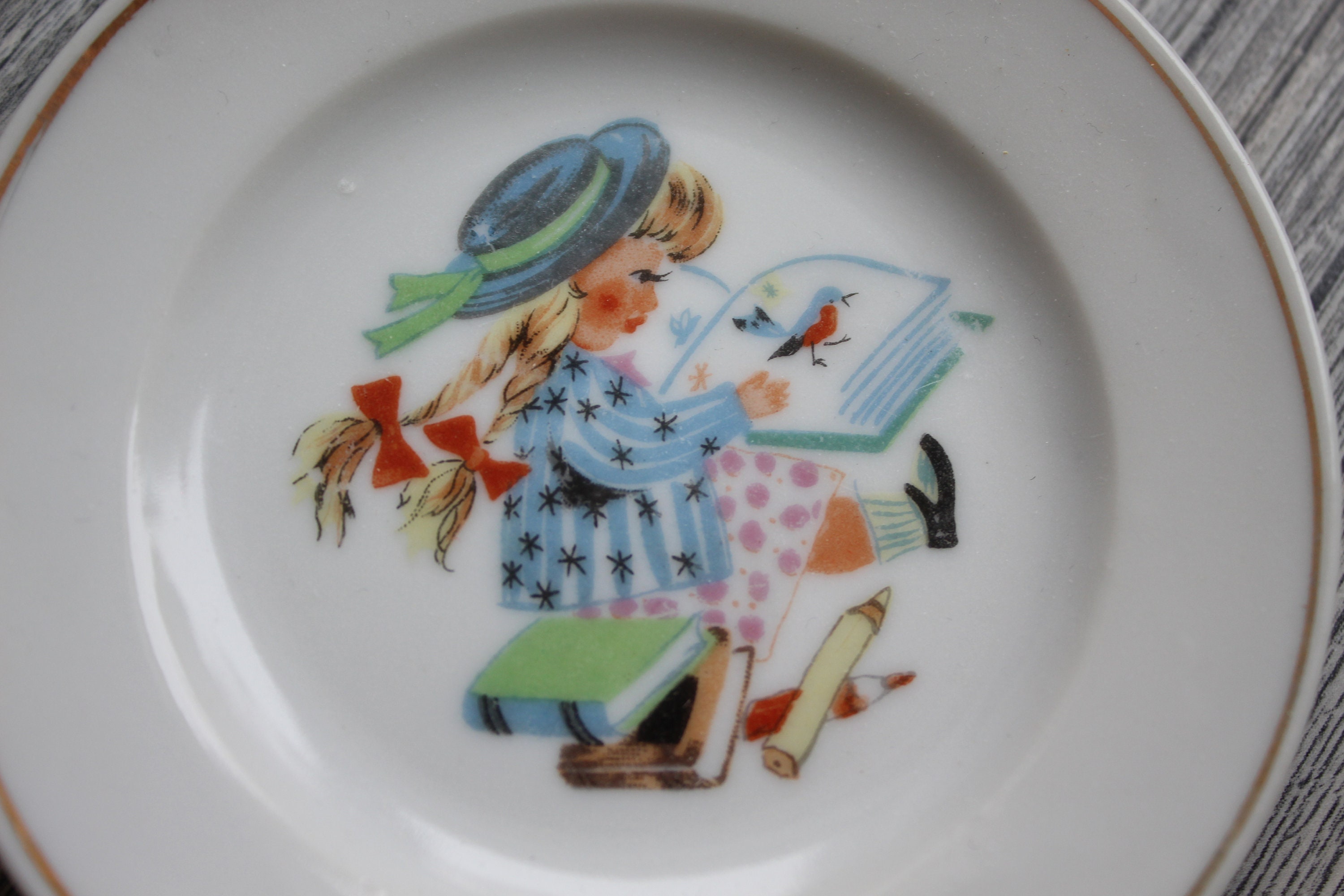 Old Doll Plate, Vintage Mini Plate, Children's Doll Plate - Etsy