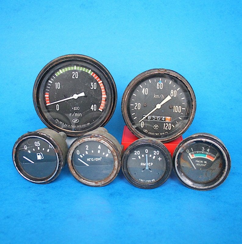 Gauges for Old Cars Soviet Truck Gauges Oil Pressure Gauge Etsy