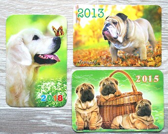 Pocket calendars with puppies, Dog cards, Dog breeds