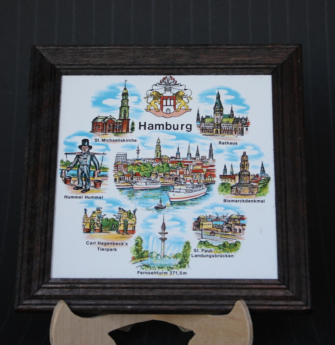 Skulpo Edelstahl Pop-Up Karte – Hamburg Skyline Als 3D-Grußkarte