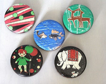 Vintage harde snoepblikken, ronde karamelsnoepdoos