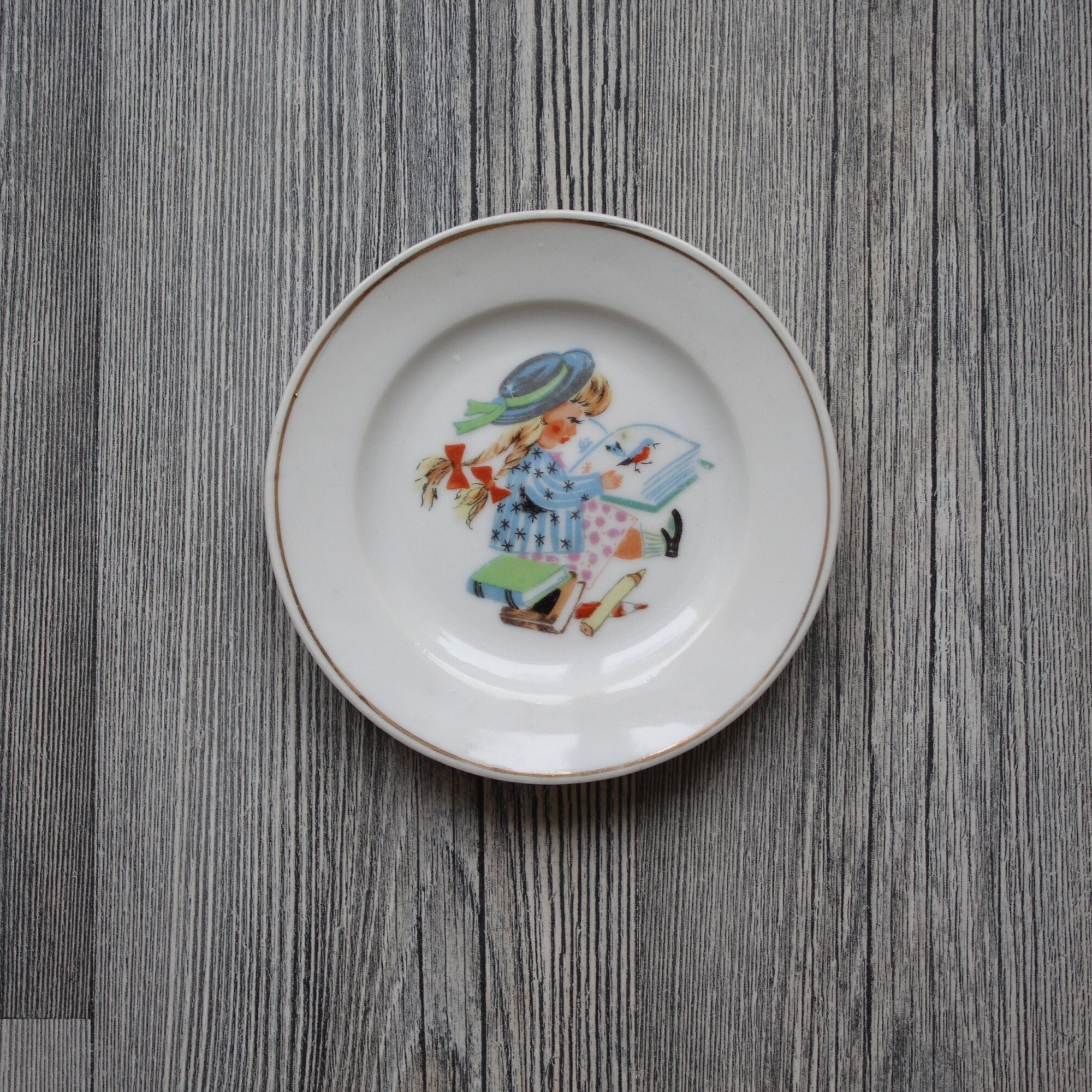 Old Doll Plate, Vintage Mini Plate, Children's Doll Plate - Etsy
