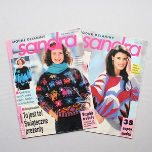 SANDRA magazines, Vintage knitting magazines, Knitting Patterns, Handicraft magazine
