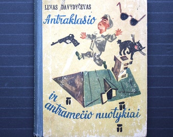 Vintage Lithuanian book, Children's book in Lithuanian, Lithuanian Shot stories book