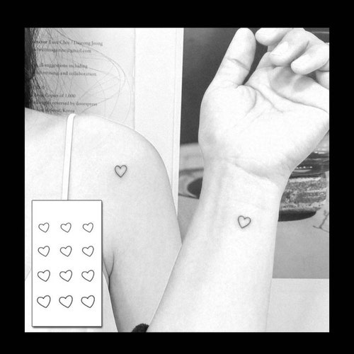Temporary Mini Heart Tattoos - Etsy Finland