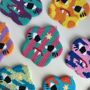 Punch Needle Wall Hangings, Wall Decor, Kids Room Decor, Punch Rug, Tufting Rug Wall Decor