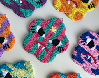 Adorno de pared hecho a mano con aguja perforadora: decoración para habitación infantil