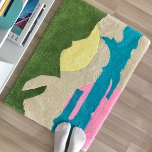 New Modern Look Area Rug Hand Tufted Carpet for Living Room, Kids Room, Decor Rug Sunset image 1