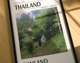 Chiang Mai Thailand Jungle Print – Waterfall Hike Travel Photography | Tropical Nature Wall Art | Minimalist Adventure Poster