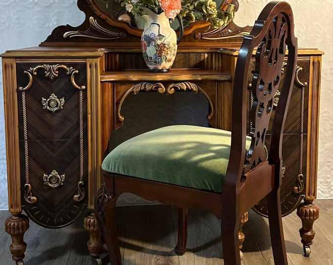 Vintage Vanity/antique Vanity/ Antique Makeup Table/ Refinish Antique