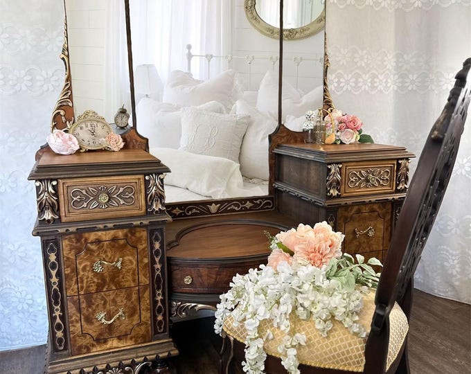 Antique Vanity/vintage Vanity/victorian Vanity/refinished Vanity/make ...