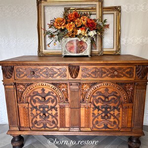 Antique Credenza Etsy