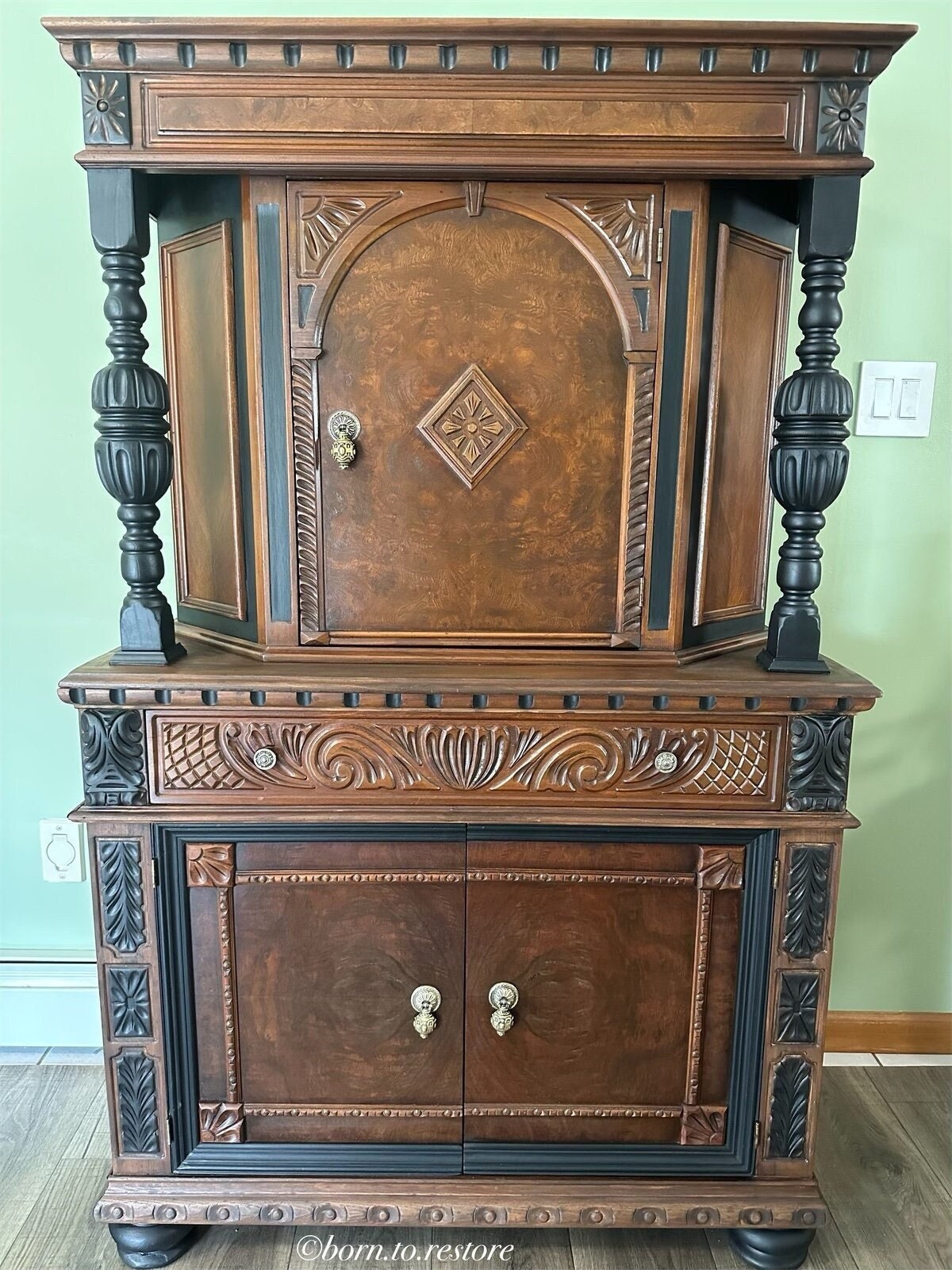 Jacobean Hutch/step Back China Etsy