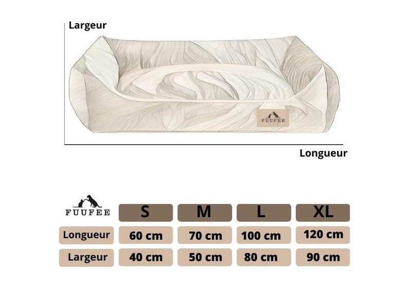 FUUFEE Panier pour Chien, Lit pour chien, Lit Chien Lavable, Canapé Chien, Panier Chien dehoussable Lavable S M L XL Bild 10