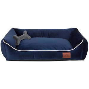 Lits pour chiens FUUFEE LUX, coussins pour chiens, panier pour chiens, chaise longue pour chiens, lit pour chiens de grande taille, couverture pour chiens, housse amovible, S M L XL, plusieurs couleurs Ozeanblau