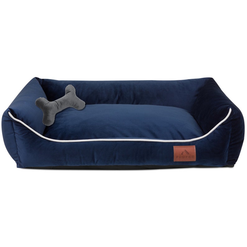 Lits pour chiens FUUFEE LUX, coussins pour chiens, panier pour chiens, chaise longue pour chiens, lit pour chiens de grande taille, couverture pour chiens, housse amovible, S M L XL, plusieurs couleurs Ozeanblau