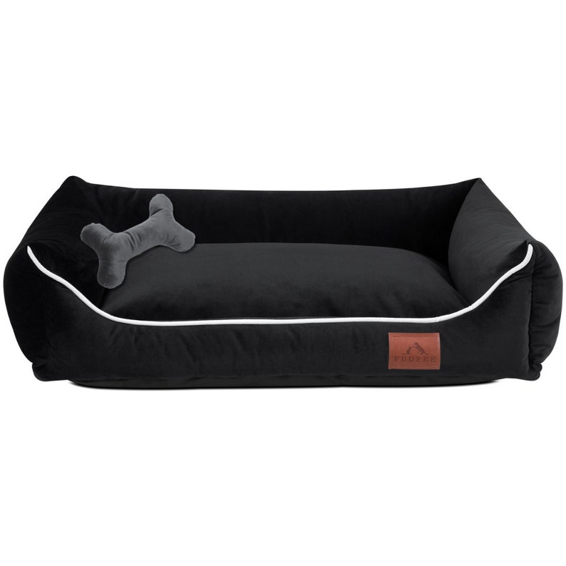 Lits pour chiens FUUFEE LUX, coussins pour chiens, panier pour chiens, chaise longue pour chiens, lit pour chiens de grande taille, couverture pour chiens, housse amovible, S M L XL, plusieurs couleurs Schwarz