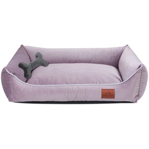 Lits pour chiens FUUFEE LUX, coussins pour chiens, panier pour chiens, chaise longue pour chiens, lit pour chiens de grande taille, couverture pour chiens, housse amovible, S M L XL, plusieurs couleurs Pastell Violett