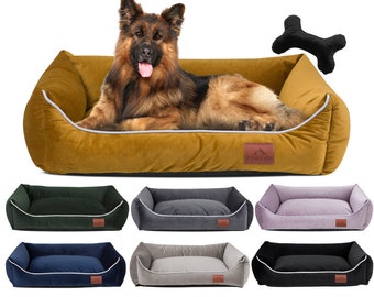 Lits pour chiens FUUFEE LUX, coussins pour chiens, panier pour chiens, chaise longue pour chiens, lit pour chiens de grande taille, couverture pour chiens, housse amovible, S M L XL, plusieurs couleurs