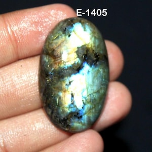 Labradorite Cabochon – Natural Flashy Gemstone for Jewelry Making, Oval Polished Stone, Blue Fire Labradorite, Healing Crystal Cabochon