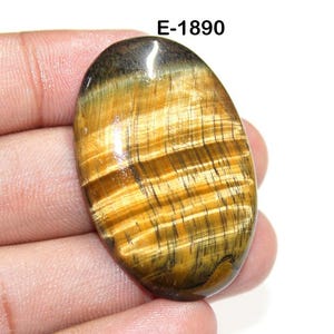 Golden Tiger Eye Cabochon Loose Gemstone | Natural Oval Freeform Polished Gemstone | Crystal for Jewelry Making  Wire Wrapping