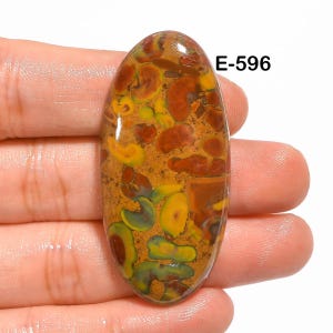 Fruit Jasper Cabochons – Colorful Natural Stone for Jewelry Making, Polished Oval & Teardrop Gemstones, Healing Crystals, Unique Patterns