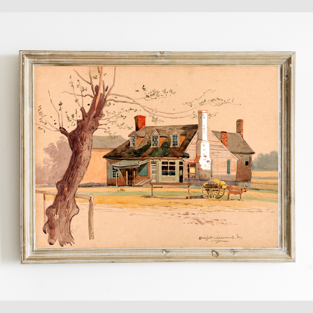 Vintage Post Office Painting PRINTABLE Old Americana Etsy