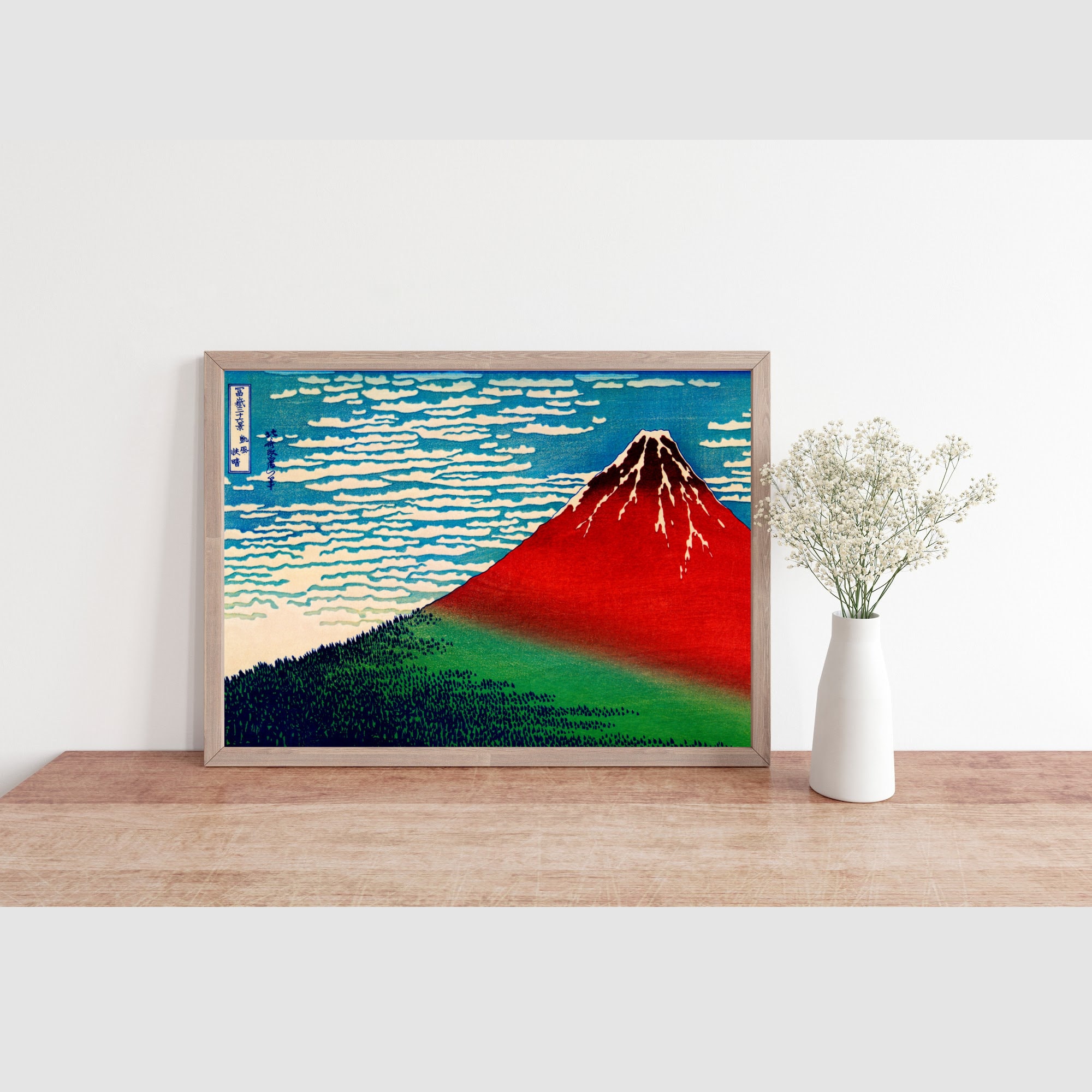 Vintage Japanese Painting of Mount Fuji PRINTABLE, Antique Digital Wall ...