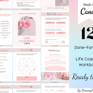 12 Done For You Life Coaching Workbook, Ready To Sell Workbook, Course Creator Ebook, Ready To Use, Life Coach Guideline, Workbook Template