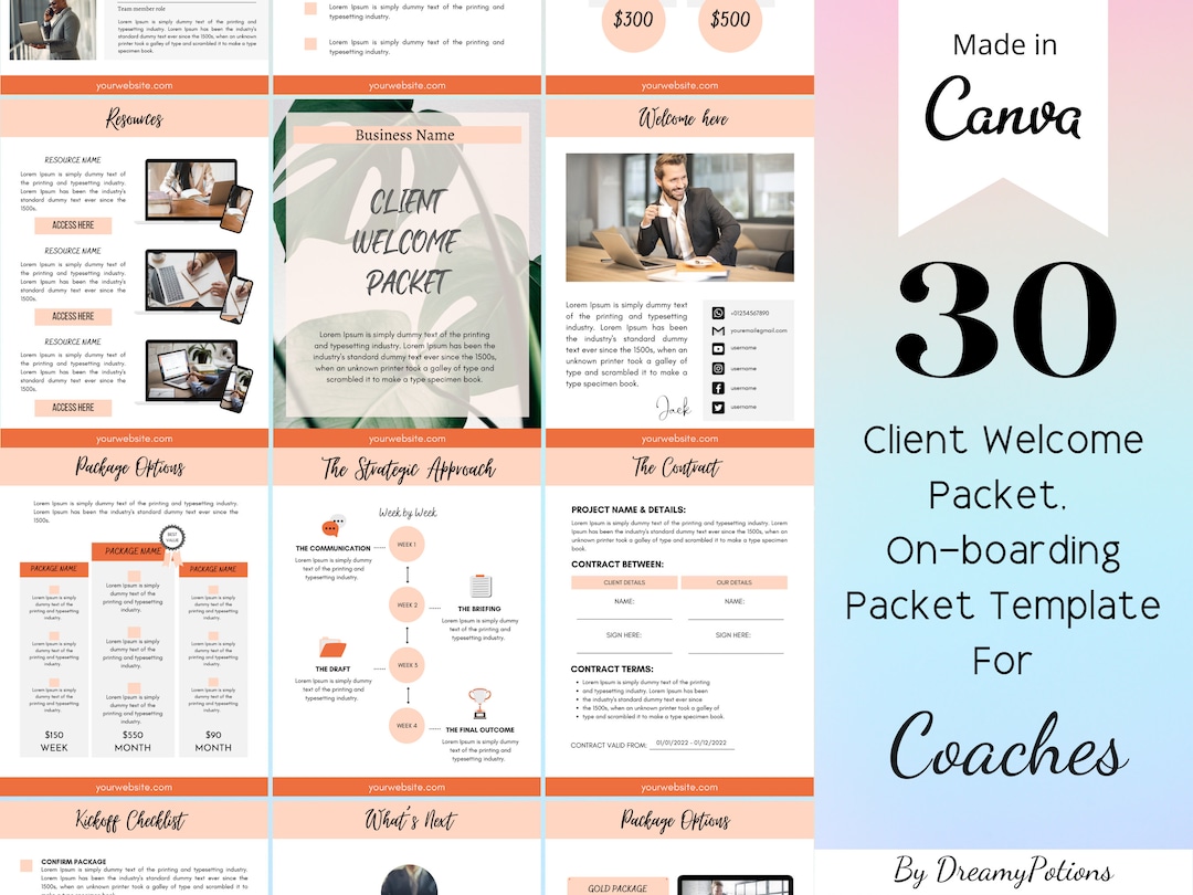 30 Client Welcome Packet Templates for Coaches, on Boarding Template ...