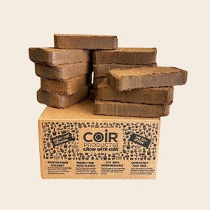 CoirProducts Natural Coir Potting Mix: Peat-Free Organic Plant Compost 650g x 12 (120L)