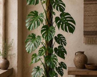200cm Coir Grow Pole | Extra Tall Moss Pole for Large Monstera & Climbing Houseplants